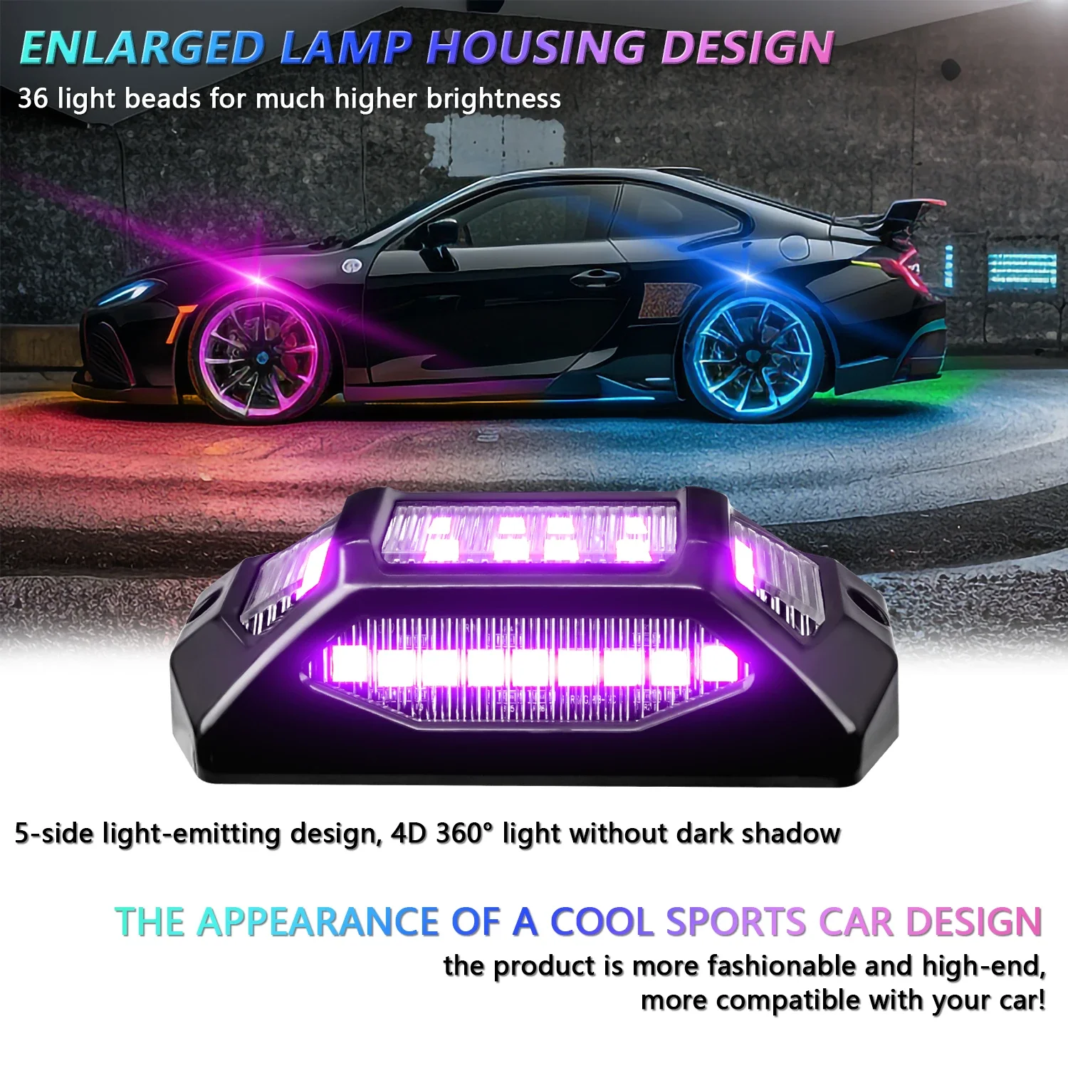 4/6/8 in 1 New LED Car LED Symphony Ambient Light Ambient Holding PCB Flexible