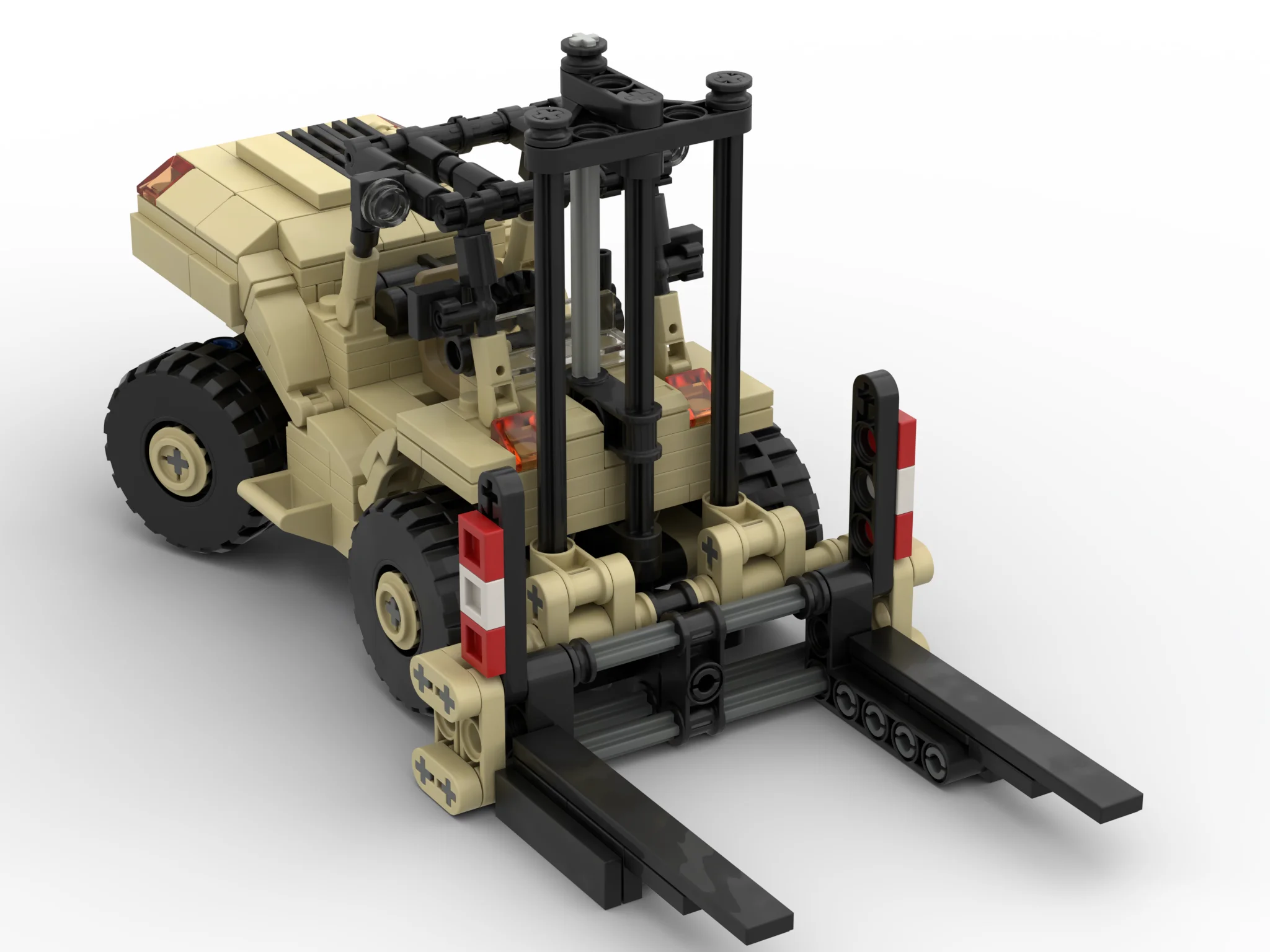 Forklift Amazon Lego Camion MOC Forklift Truck Crane Car Vehicle