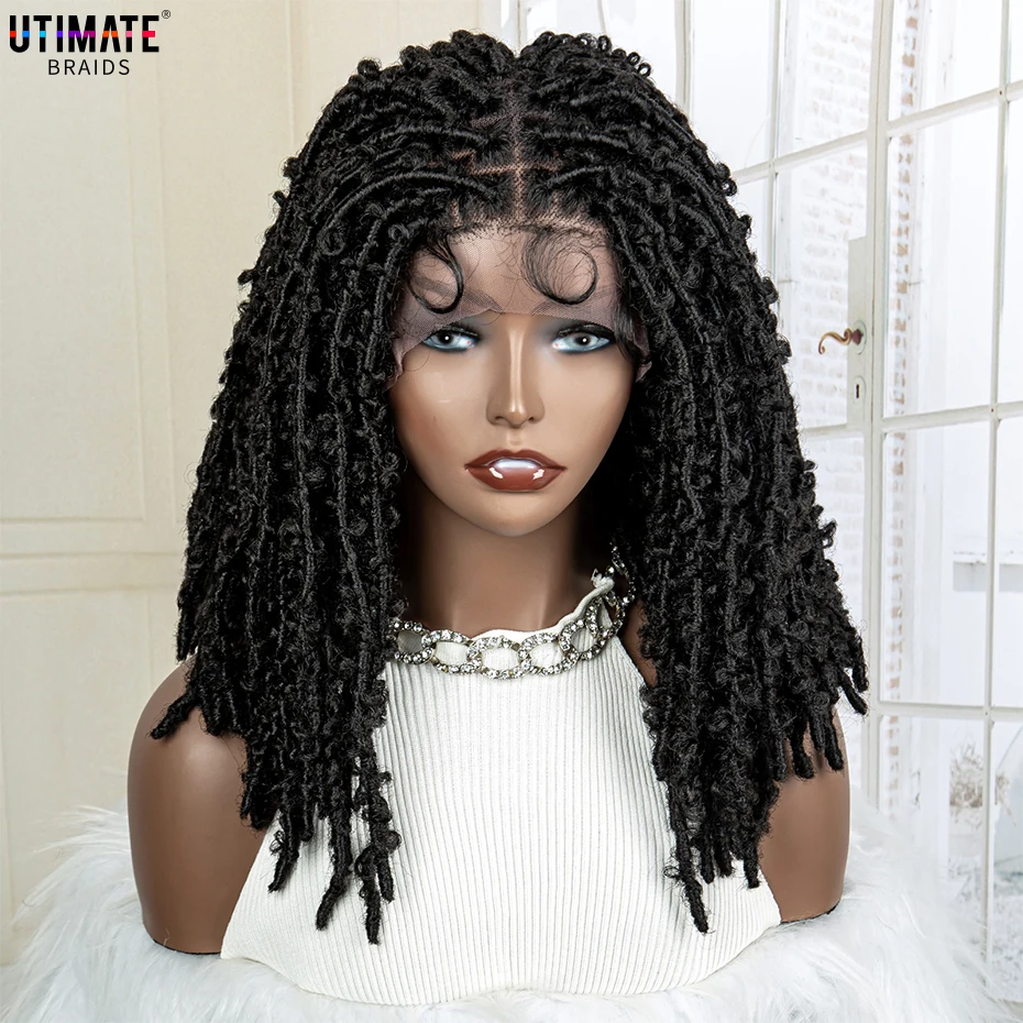 Synthetic Dreadlocks Braided Wigs 13x4 Lace Frontal Knotless Bob