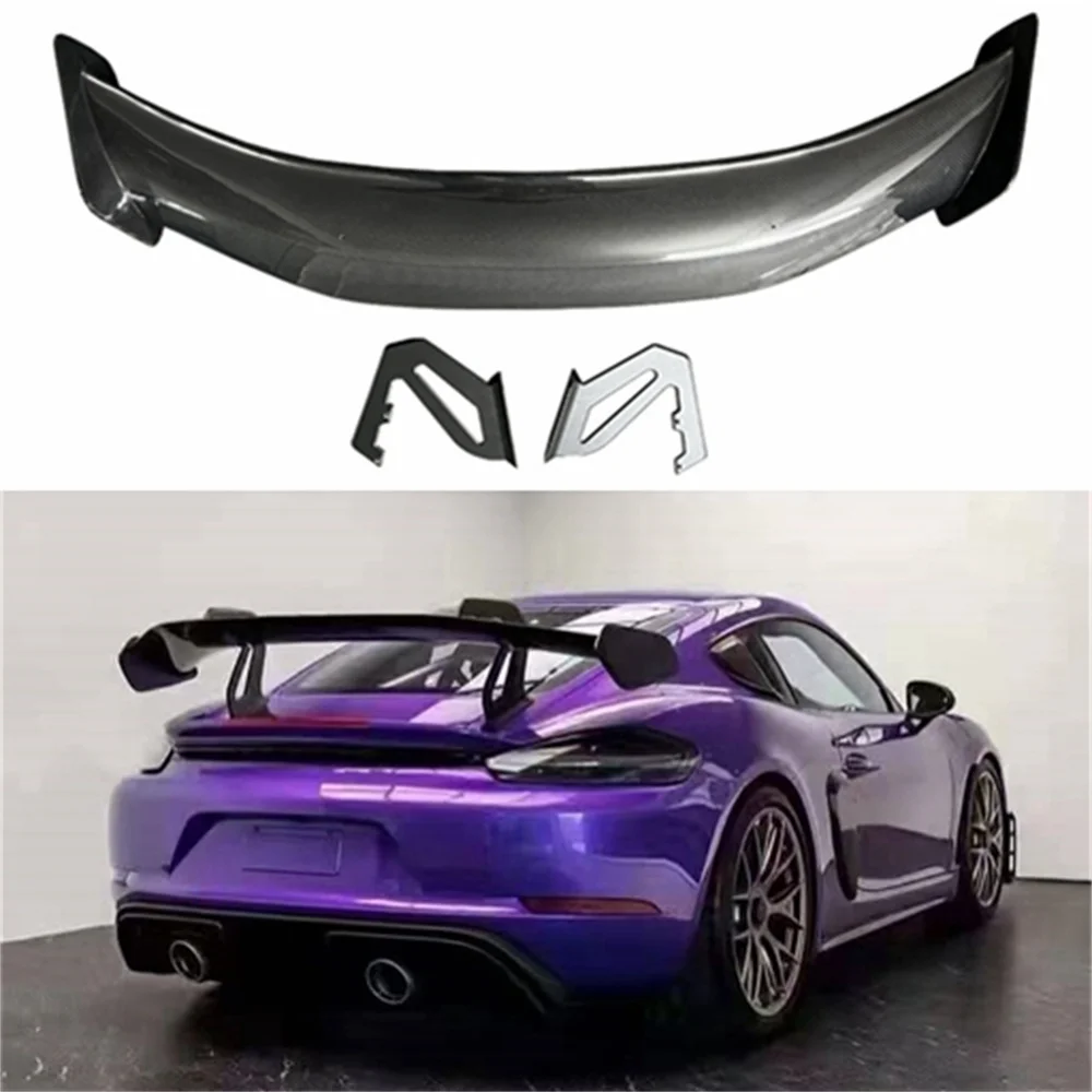 

For Porsche 718/981 GT4 Style Spoiler High Quality Real Carbon Fiber Car Rear Wing Trunk Lip Spoiler