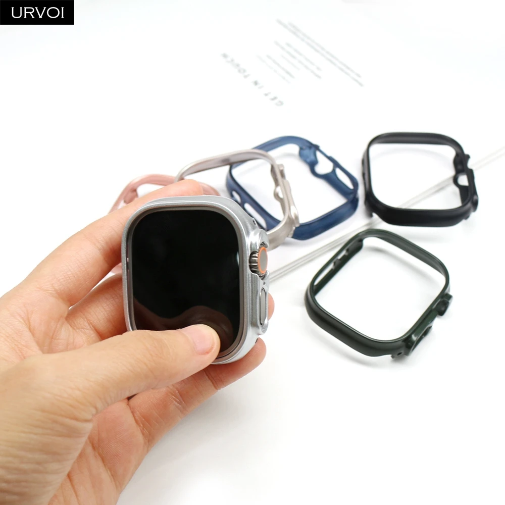 Premium Protective Bumper Case for 49mm Smartwatch - Scratch-Resistant Metal Finish