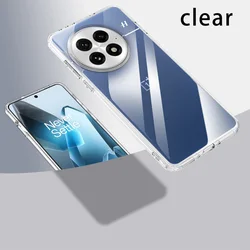 Enhanced Transparent Protective Phone Case with Camera Shield for OnePlus 12 (White no Magsafe)