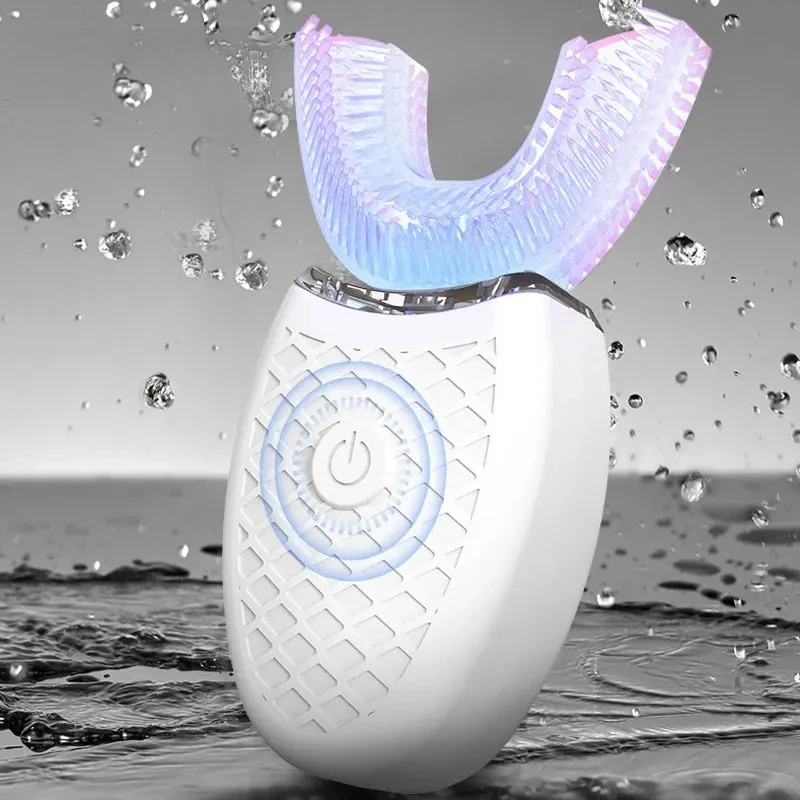 Sonic Electric Toothbrush U Type Toothbrush Silicon Head 360 Degrees Intelligent Automatic USB Charge Waterproof Teeth Whitening