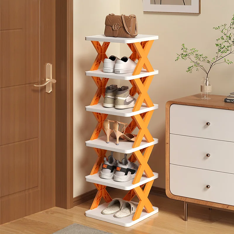 

Simple slippers rack at the door of the dormitory, multi-layer space-saving household installation-free dustproof folding