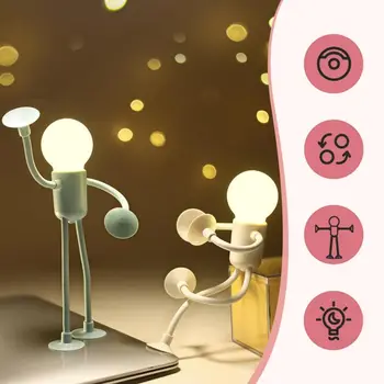 Funny DIY Shape Night Lights Button Battery Desk Lamp For Bedroom Bathroom Night Light Hallway Kitchen Christmas Decor Light New