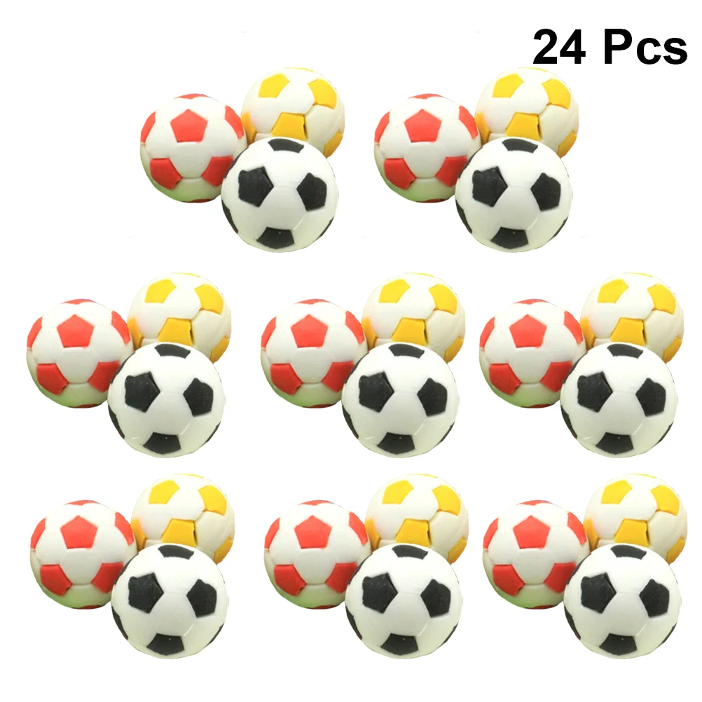 Rubber Erasers Mini Soccer Shaped Eraser Miniatures Football Ornaments Pencil Erasers  For Schools Rewards 2. 3cm