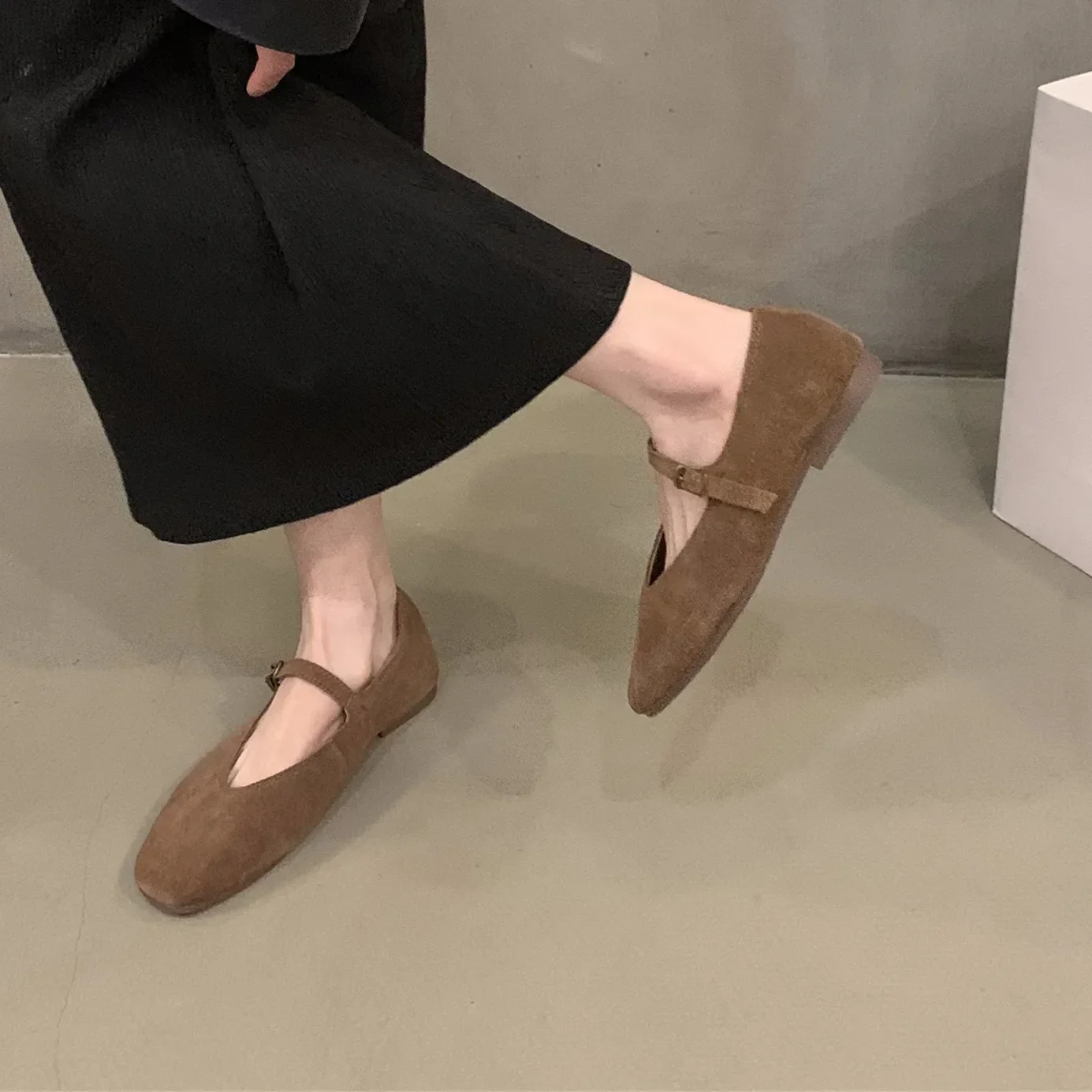Bailamos 2024 Spring New Brand Women Flats Round Toe Shallow Slip On Ladies Casual Ballet Shoes Soft Leather Eelgant Dress Shoes 4