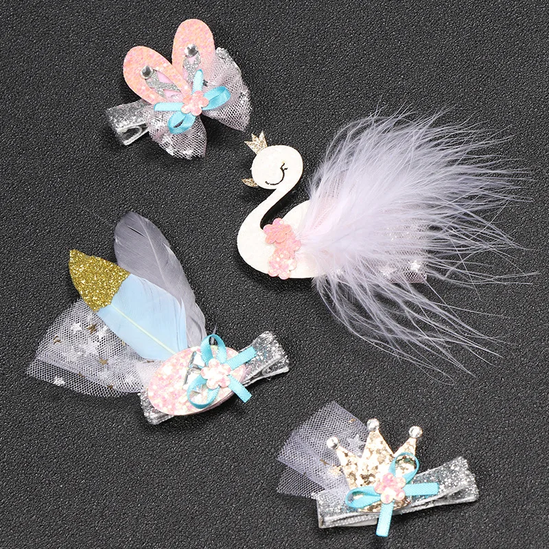 1Pc Fermagli Per Capelli Per Ragazze Cartoon Animals Spille E Clip Per Bambini Accessori Per Cigni Pinzas Para El Cabello Muslimex