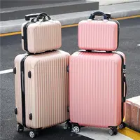 20-Inch Carry-On Suitcase Women's Travel Password Box Universal Wheel Luggage ABS Material Waterproof Anti-Bacterial Wear-Res...
