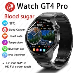 For Huawei GT4 Pro GPS Smart Watch Men AMOLED HD Screen Bluetooth Call NFC IP68 Waterproof Watches Blood Sugar Smartwatch Woman