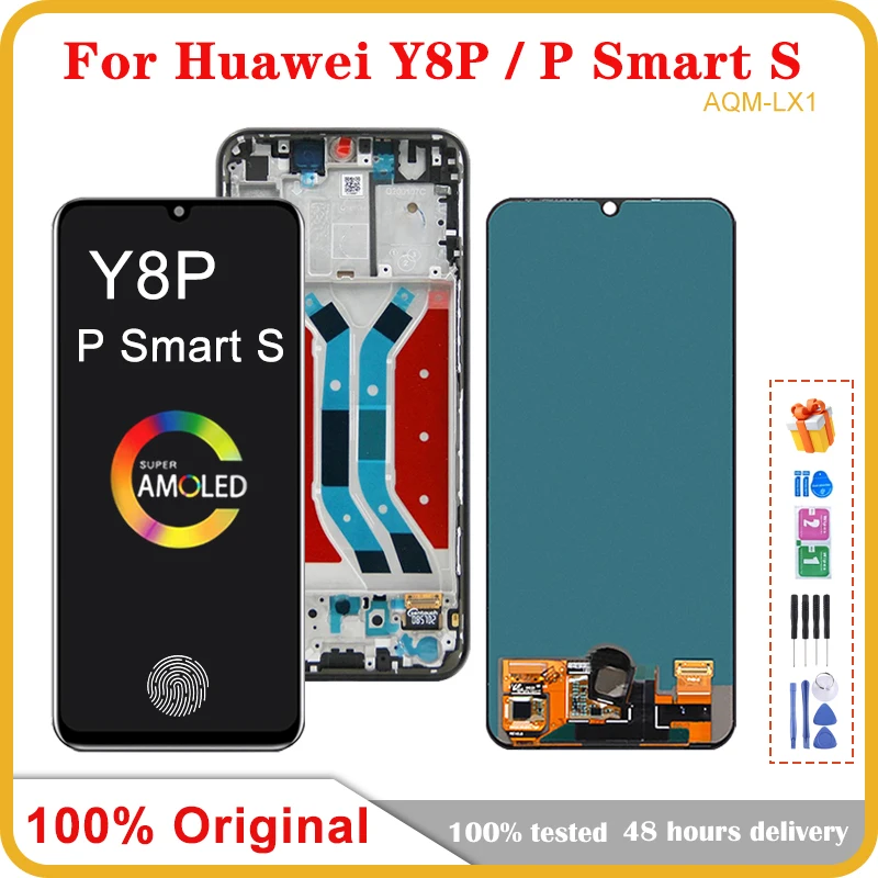 

6.3'' Original OLED For Huawei Y8P 2020 Lcd Display Touch Screen Digitizer Assembly Replacement For Huawei P Smart S LCD