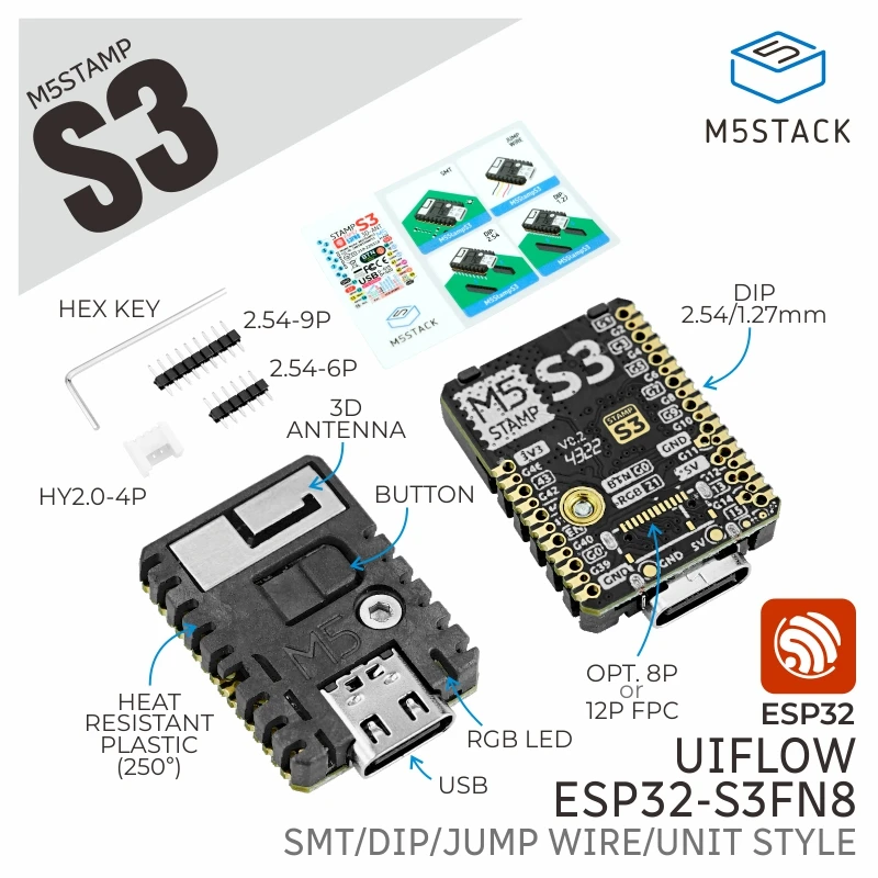 Módulo Oficial Stack M5stamp Esp32s3