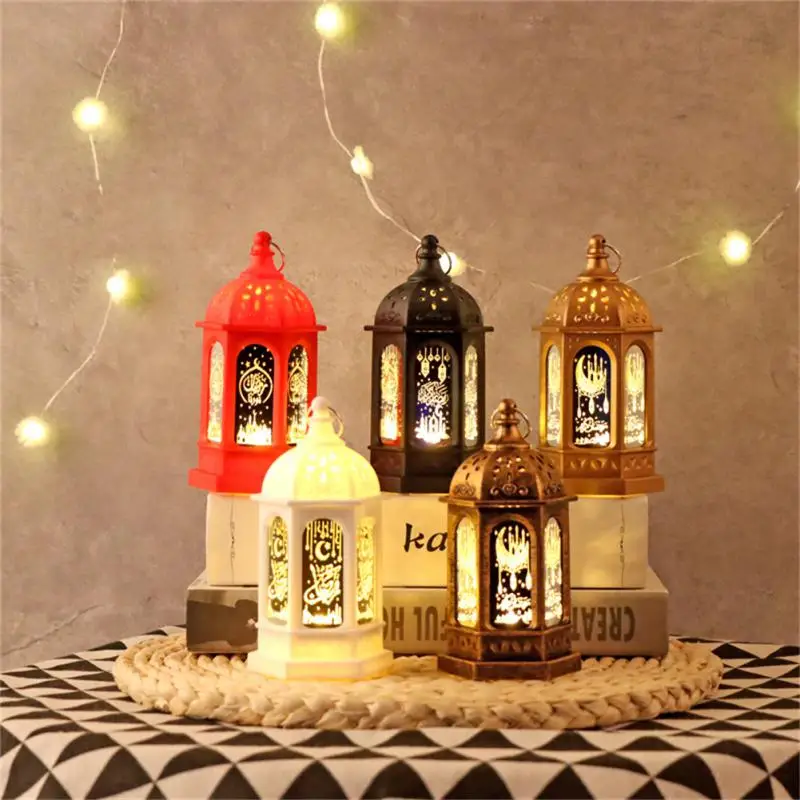 

Ramadan Festival LED Light Ornament Hanging Lantern Eid Mubarak Decorative Led Lights Islam Muslim Holiday Lighting Supplies