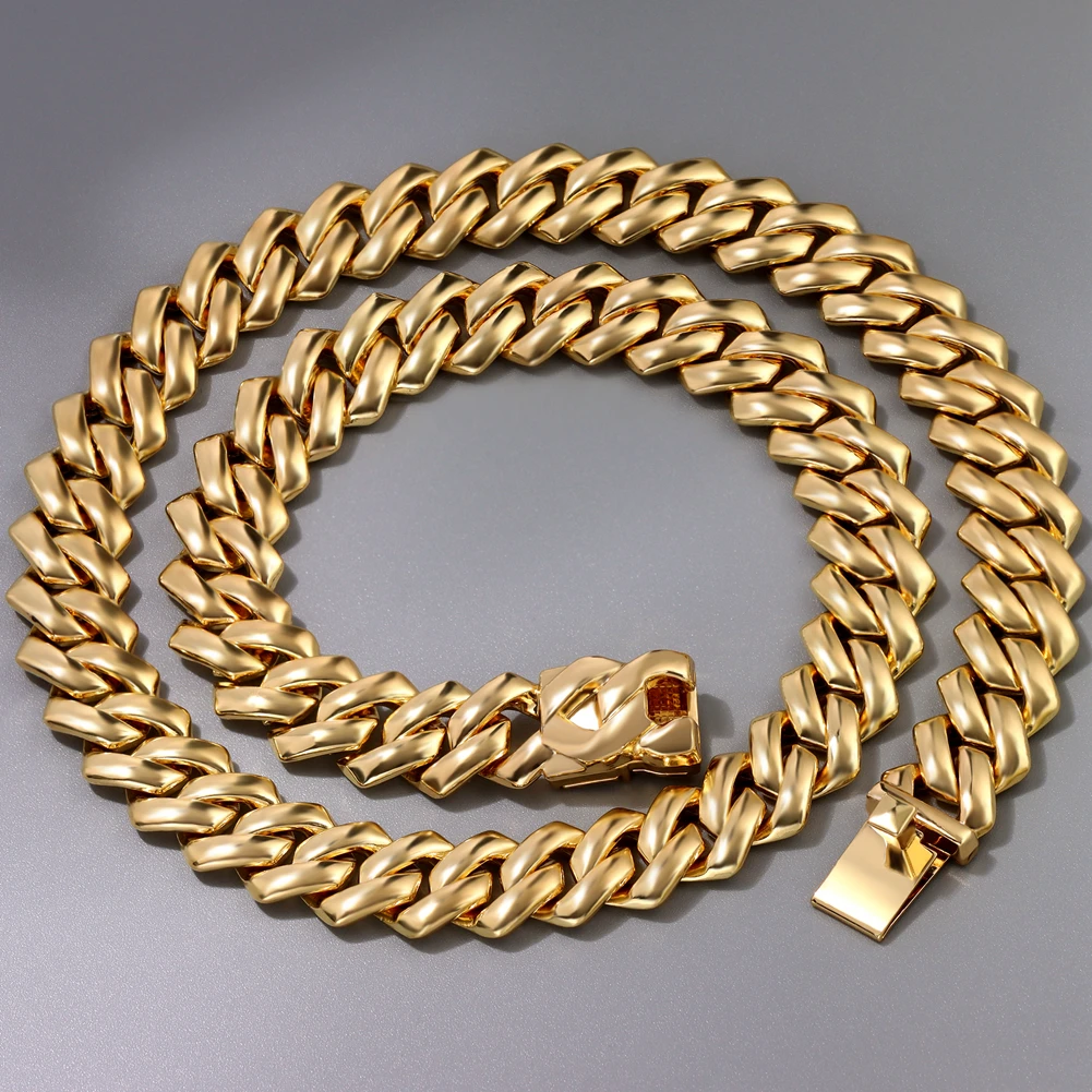 Jewelry 14mm 14k Cuban Link Chain 14k Gold Filled Thick 14mm Miami