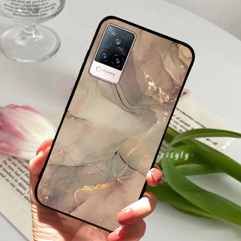 Soft Silicone Phone TPU Coque Cover for Vivo V21 Series - Protective s Shell