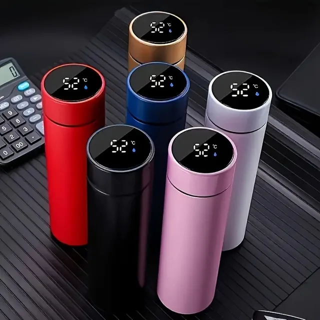 16.91oz Smart Stainless Steel Glass Cup with Temperature Display Vacuum Insulated Tea Mug Silent Base Christmas Gift Travel Mug