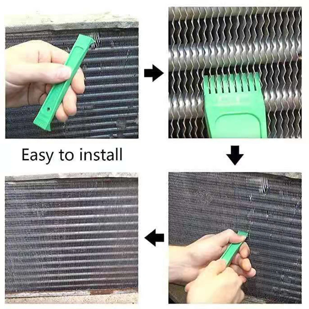 

2pcs Cooler Repair Combs Air Conditioner Fin Kits Plastic + Metal Sets Solid Sturdy Tools Waterproof Household