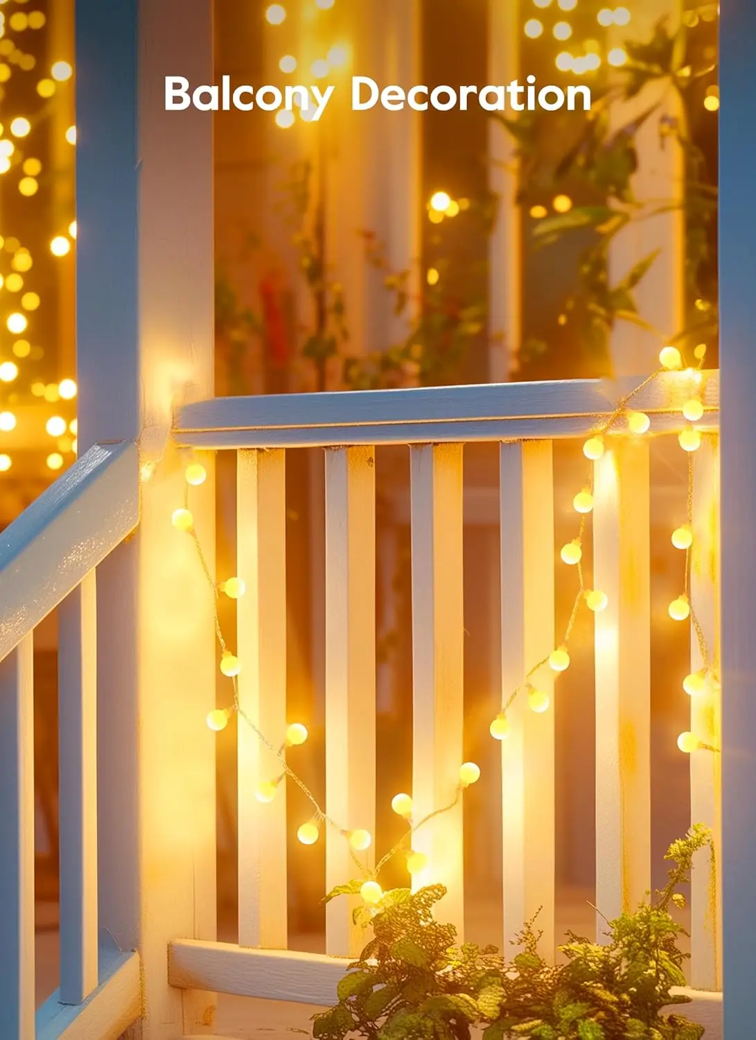 Solar Lights Outdoor Waterproof LED Globe String Lights 8 Modes Outdoor Christmas Garden for Yard Balcony Patio Party