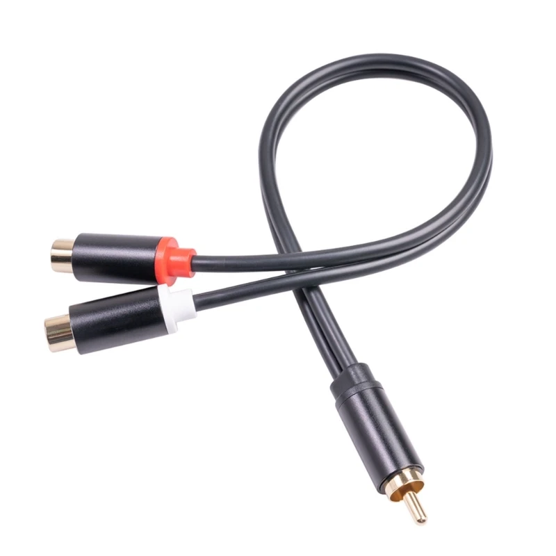 Y Adapter 1 RCA (Male) to 2 RCA (Female) Stereo Y Adapter Subwoofer Cable 1 Male to 2 Female Splitter Connectors audio adapter audio converter adapter sound card adapter