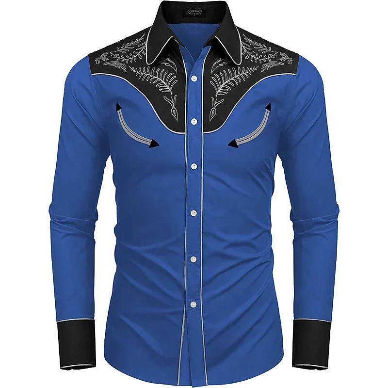 

2023 New Fashion Tribal Casual Retro Men's Top Lapel Long Sleeve Spring Summer High Quality Fabric Soft Comfortable Plus Size
