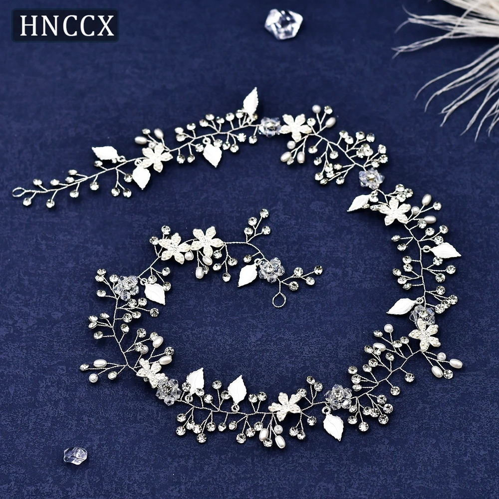 HNCCX Handmade Alloy Flower Rhinestone Wedding Hair Vine Elegant Girls Bridal Headband Hair Accessories Wedding Hair Tiara CP268