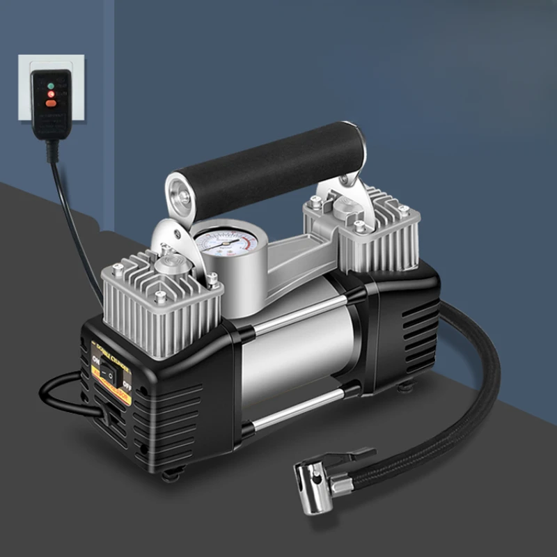 

Household air pump 220v dual-cylinder automobile tire electric