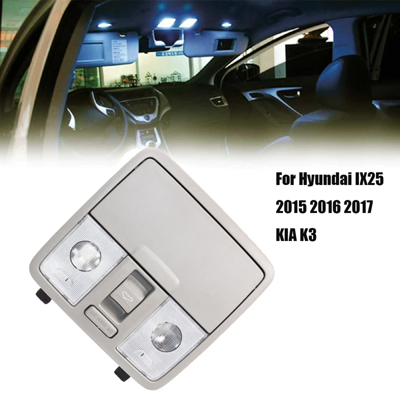 

Car Interior Dome Map Door Courtesy Reading Light With Glass Box For Hyundai IX25 2015 2016 2017 KIA K3