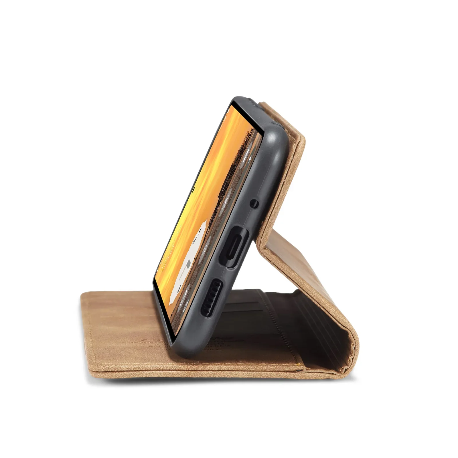 Magnetic Leather Wallet Case with Stand & Pocket