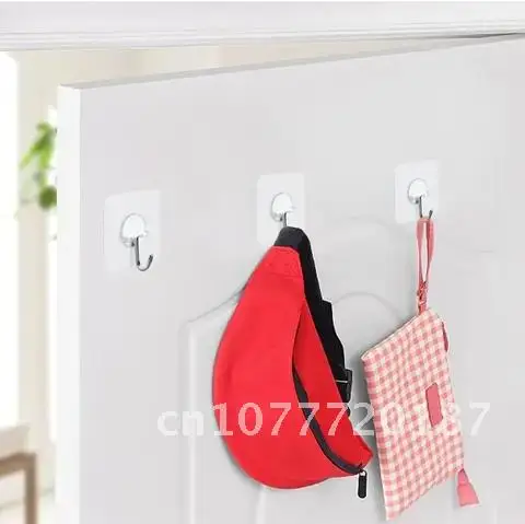 

Strong Transparent Suction Cup Wall Hooks Hanger Kitchen Bathroom Multi Use Self Adhesive Hook Door Traceless Organizer