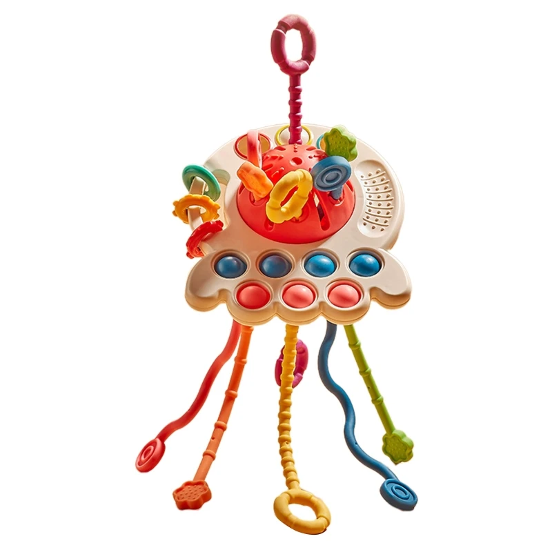 

Music Rattle Fine Motor Skill Toy for Babies Infant Sleeping Toy Safety Education Chewing Toy Newborn Puller Rattle Gift E65D