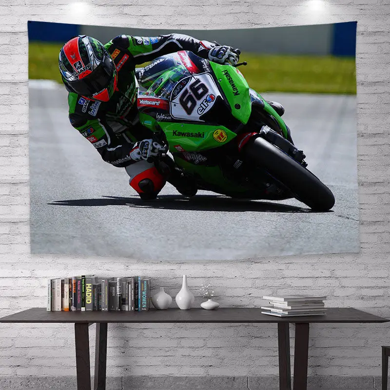 Hanging Cloth Wall Tapestry Fashion Tractor Background Student Dormitory Bedside Decoration Room Bedroom Motorcycle tapestry decorations
