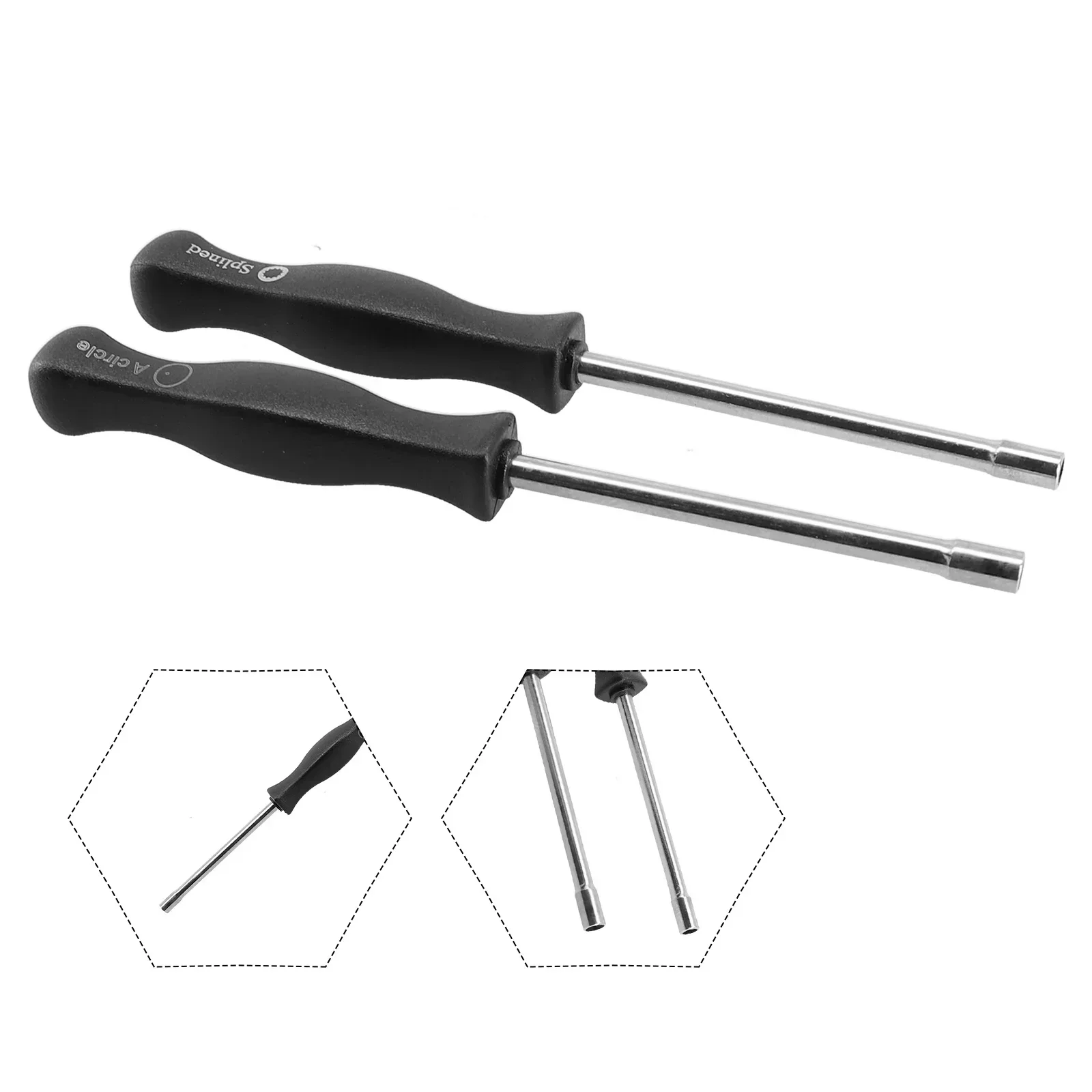 2pcs 21-Teeth Splined + A-Circle Carburetor Adjustment Tool Screwdriver Kit For Husq-varna 125,135, 136, 137, 141, 142, 235 Carb