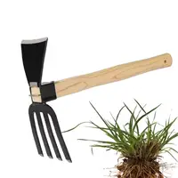 Dual Use Small Hoe Farm Garden Tools Small Lawn Rake Weeding Rake Labor-saving Loosening Soil Handheld Hoe 1
