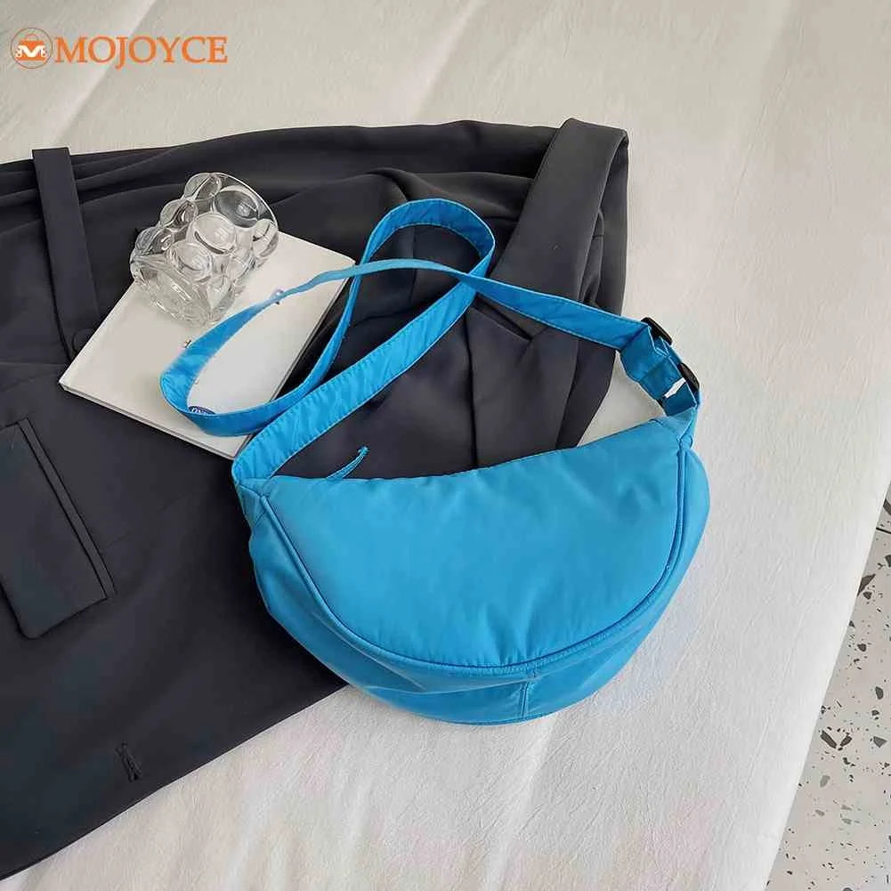 

Ladies Handbags Crescent Nylon Female Tote Bags Solid Color Hobos Girls Purse Women's Underarm Bags Crossbody Bags For Women