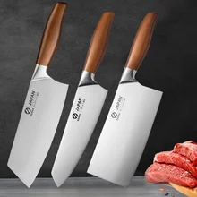 Juego de cuchillos de cocina de acero inoxidable, utensilio para picar carne, pescado y verduras, cuchillo de carnicero japonés con caja de regalo
