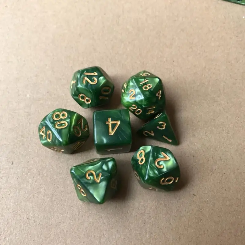 Multifaceted Dice RPG 4 6 8 10 12 20 D4-D20 Polyhedral TRPG Games Dice Set Board Game Entertainment SD 7pcs/set
