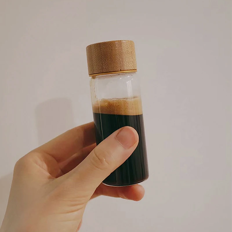 20/25/30ml Mini Glass Bottle For Coffee Concentrate Milk Juice Leakproof Bottle With Lid Mason Jar Portable Empty Jar 5