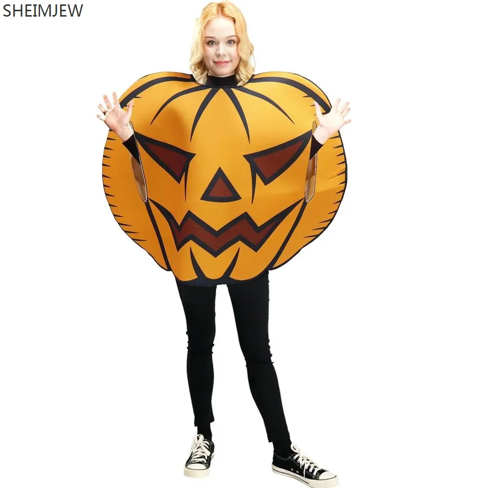 Halloween Evil Pumpkin Cosplay Costume Adult Carnival Party Stage Performance Pumpkin Costumes Doll Funny Wacky Showing Clothing