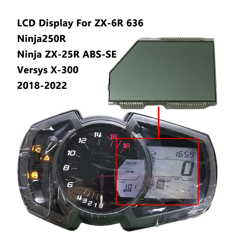 Motorcycle Speedometer Display For Kawasaki ZX-6R 636