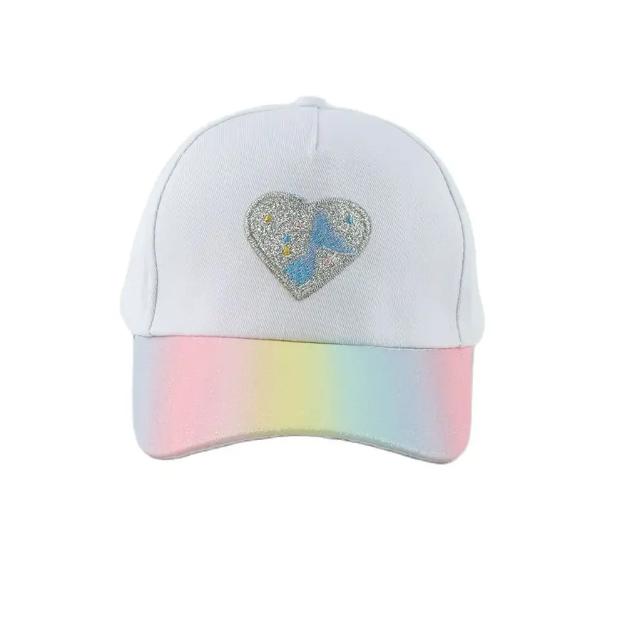 Baseball Cap Baby Sun Hat Snapback Cap Outdoor Sun Hat Cute Girls Cartoon Heart Embroidered 3-8 Years Old