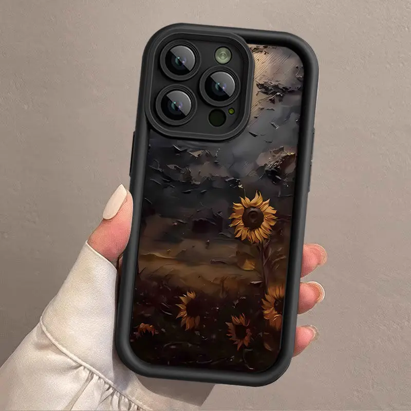 Sunflower Pattern Soft Phone Case Cover