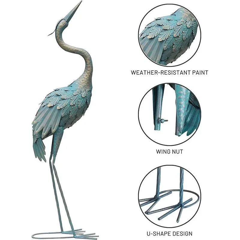 Metal Figurines Luxury Outdoor Miniatures Modern Ornaments Creative Sculptures Original and Funny Gifts Balcony Decoration 5