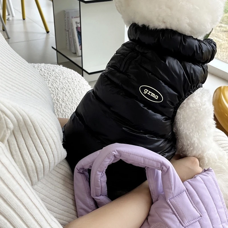 반려동물 겨울 면 옷 따뜻한 강아지 옷, 테디 두꺼운 재킷, 비숑 아웃 단색 다운 코트, 반려동물 용품