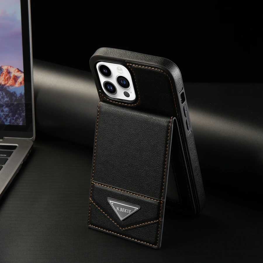 Wallet Magnetic Flip Sidestick Hardware Anti-theft Brush Leather Case For iPhone 17 Air 16e 16 Pro Max 15 Plus 14 13 12 11 XR