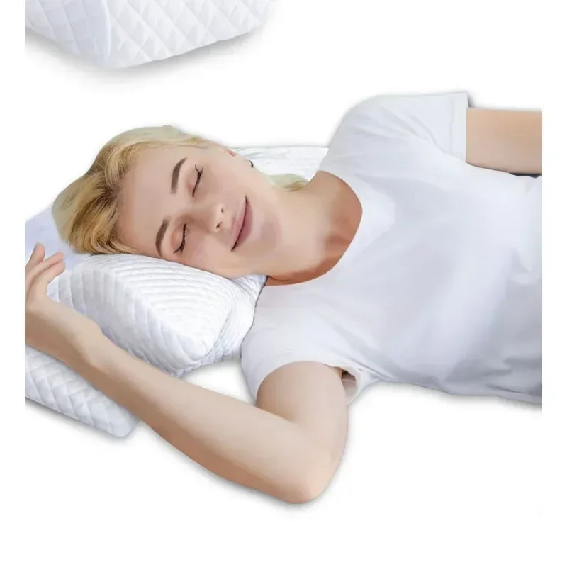 1pc Memory Foam Cervical Pillow Fast Rebound Memory Sleeping Pillows 2in1 Ergonomic Orthopedic Pillow for Neck Pain Neck Pillow 6
