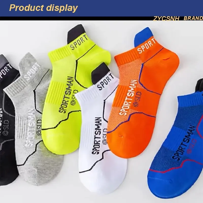 Sports Socks Fitness Sports Socks Sport Socks 5/10Pairs Men Ankle Socks Breathable Soft Sports Socks Mesh Casual Athletic Summer Thin Cut Short Sokken Size 38-44