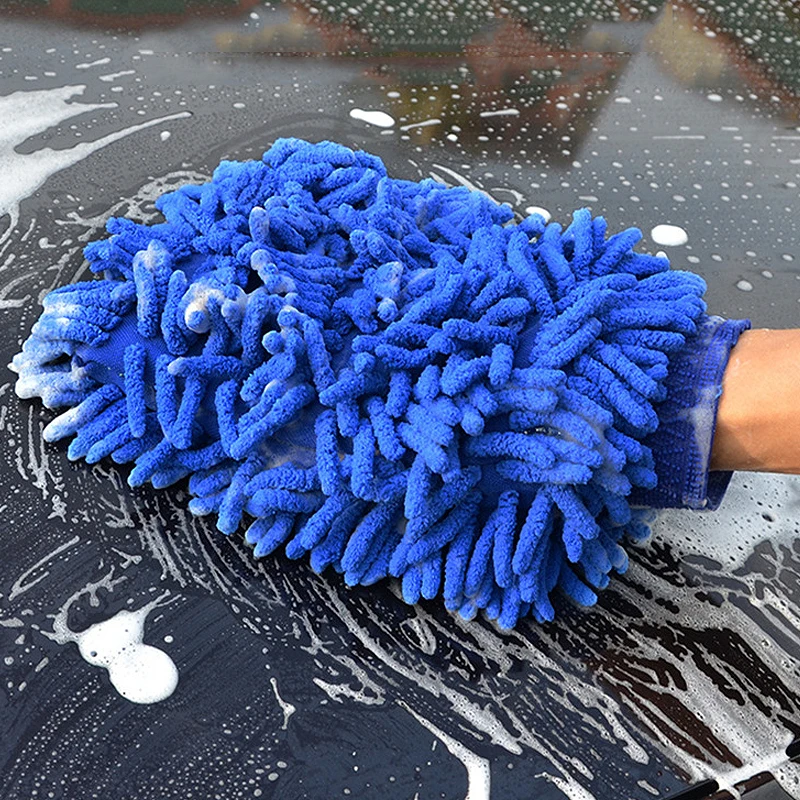 

Car Wash Gloves Chenille Glove Plush Rags Thickened double-sided Car Supplies Cleaning Tools Auto Acessories Car Detailing