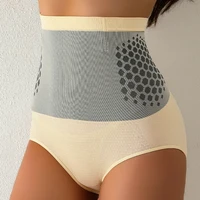 Flarixa-Culotte de contrôle de l'abdomen taille haute sans couture pour femme, thérapie magnétique, sous-vêtement chaud de l'utérus, slip saillant 6