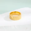 Stainless Steel Damascus Steel Ring Simple Party Accessories for Men and Women 3