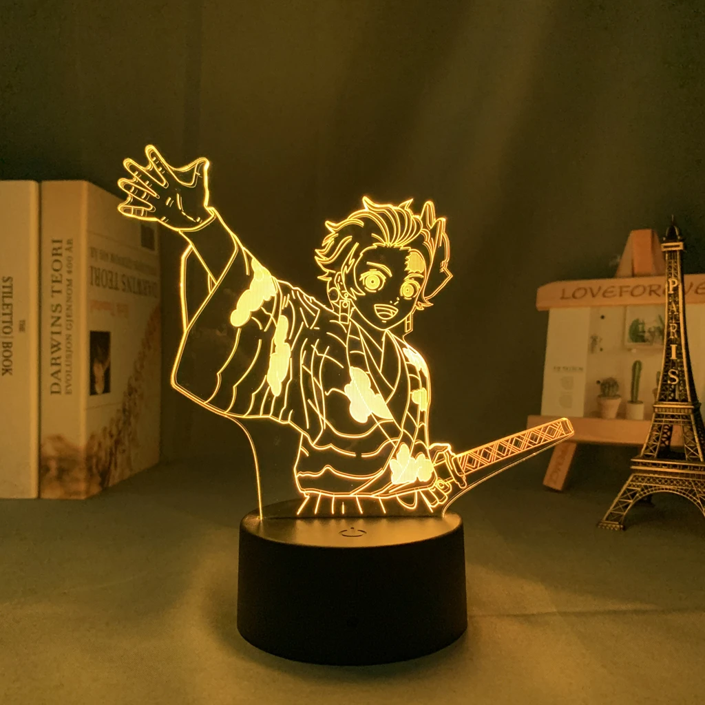 Conduzida da Noite Tanjiro para Decoração do Quarto Alimentado por Bateria Presente de Aniversário Anime Kimetsu Yaiba Manga Lâmpada 3d Demônio Slayer Luz Não 5 Computers & Electronics